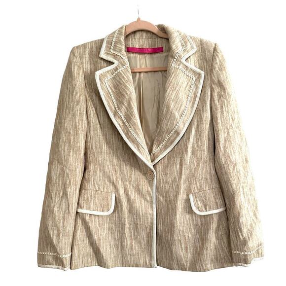 EMANUEL UNGARO Paris Wool Angora Cashmere Blazer Jacket - Sz 36 (US Sz 4) - Picture 1 of 8